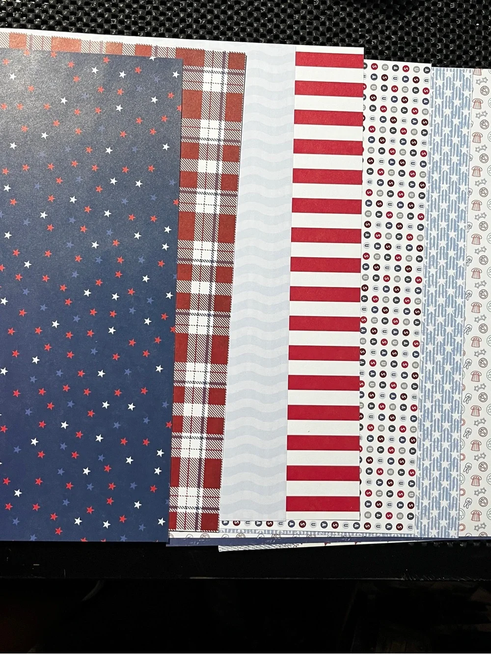 12 x 12 double sided patriotic scrapbook paper